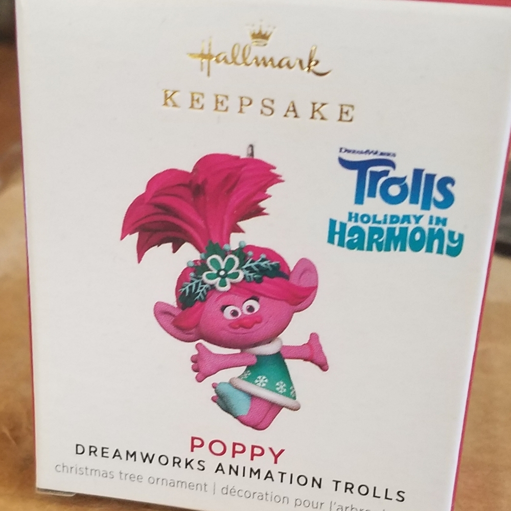Hallmark Christmas Ornament pink troll